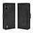 Funda de Cuero Cartera con Soporte Carcasa BY3 para Wiko Y81 Negro