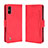 Funda de Cuero Cartera con Soporte Carcasa BY3 para Wiko Y81 Rojo