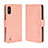 Funda de Cuero Cartera con Soporte Carcasa BY3 para Wiko Y81 Rosa