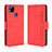 Funda de Cuero Cartera con Soporte Carcasa BY3 para Xiaomi POCO C3 Rojo