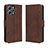 Funda de Cuero Cartera con Soporte Carcasa BY3 para Xiaomi Redmi 12 4G Marron