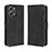 Funda de Cuero Cartera con Soporte Carcasa BY3 para Xiaomi Redmi 12 4G Negro