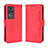 Funda de Cuero Cartera con Soporte Carcasa BY3 para Xiaomi Redmi K40S 5G Rojo