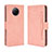 Funda de Cuero Cartera con Soporte Carcasa BY3 para Xiaomi Redmi Note 9 5G Rosa