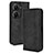 Funda de Cuero Cartera con Soporte Carcasa BY4 para Asus ZenFone 10 Negro