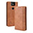 Funda de Cuero Cartera con Soporte Carcasa BY4 para Asus Zenfone 6 ZS630KL Marron