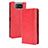 Funda de Cuero Cartera con Soporte Carcasa BY4 para Asus ZenFone 8 Flip ZS672KS Rojo