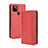 Funda de Cuero Cartera con Soporte Carcasa BY4 para Google Pixel 5 XL 5G Rojo