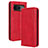 Funda de Cuero Cartera con Soporte Carcasa BY4 para Google Pixel 8 5G Rojo