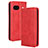 Funda de Cuero Cartera con Soporte Carcasa BY4 para Google Pixel 8a 5G Rojo