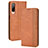 Funda de Cuero Cartera con Soporte Carcasa BY4 para HTC Desire 22 Pro 5G Marron