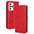 Funda de Cuero Cartera con Soporte Carcasa BY4 para HTC U23 5G Rojo