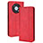 Funda de Cuero Cartera con Soporte Carcasa BY4 para Huawei Enjoy 50 Pro Rojo