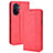 Funda de Cuero Cartera con Soporte Carcasa BY4 para Huawei Enjoy 50 Rojo