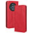 Funda de Cuero Cartera con Soporte Carcasa BY4 para Huawei Honor Magic5 5G Rojo