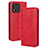 Funda de Cuero Cartera con Soporte Carcasa BY4 para Huawei Honor X5 Rojo