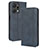 Funda de Cuero Cartera con Soporte Carcasa BY4 para Huawei Honor X7a Azul