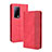 Funda de Cuero Cartera con Soporte Carcasa BY4 para Huawei Mate X2 Rojo