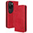 Funda de Cuero Cartera con Soporte Carcasa BY4 para Huawei P60 Art Rojo