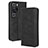 Funda de Cuero Cartera con Soporte Carcasa BY4 para Huawei P60 Negro