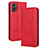 Funda de Cuero Cartera con Soporte Carcasa BY4 para Motorola Moto E22 Rojo