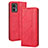 Funda de Cuero Cartera con Soporte Carcasa BY4 para Motorola Moto Edge 30 Neo 5G Rojo