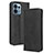 Funda de Cuero Cartera con Soporte Carcasa BY4 para Motorola Moto Edge Plus (2023) 5G Negro