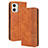 Funda de Cuero Cartera con Soporte Carcasa BY4 para Motorola Moto G 5G (2023) Marron