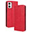 Funda de Cuero Cartera con Soporte Carcasa BY4 para Motorola Moto G 5G (2023) Rojo