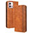 Funda de Cuero Cartera con Soporte Carcasa BY4 para Motorola Moto G Stylus (2023) 4G Marron