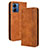 Funda de Cuero Cartera con Soporte Carcasa BY4 para Motorola Moto G14 Marron