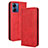 Funda de Cuero Cartera con Soporte Carcasa BY4 para Motorola Moto G14 Rojo