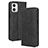 Funda de Cuero Cartera con Soporte Carcasa BY4 para Motorola Moto G53 5G Negro