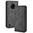 Funda de Cuero Cartera con Soporte Carcasa BY4 para Nokia C200 Negro