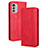 Funda de Cuero Cartera con Soporte Carcasa BY4 para Nokia G60 5G Rojo