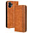 Funda de Cuero Cartera con Soporte Carcasa BY4 para Nothing Phone 2 Marron