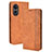 Funda de Cuero Cartera con Soporte Carcasa BY4 para Oppo A78 4G Marron