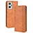 Funda de Cuero Cartera con Soporte Carcasa BY4 para Oppo A96 4G Marron