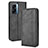 Funda de Cuero Cartera con Soporte Carcasa BY4 para Oppo K10 5G India Negro