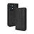 Funda de Cuero Cartera con Soporte Carcasa BY4 para Oppo Reno7 Pro 5G Negro