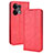 Funda de Cuero Cartera con Soporte Carcasa BY4 para Oppo Reno9 5G Rojo