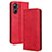 Funda de Cuero Cartera con Soporte Carcasa BY4 para Realme 10 4G Rojo