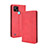 Funda de Cuero Cartera con Soporte Carcasa BY4 para Realme C21 Rojo