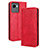 Funda de Cuero Cartera con Soporte Carcasa BY4 para Realme C30 Rojo