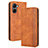 Funda de Cuero Cartera con Soporte Carcasa BY4 para Realme C33 (2023) Marron