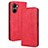 Funda de Cuero Cartera con Soporte Carcasa BY4 para Realme C33 Rojo