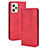 Funda de Cuero Cartera con Soporte Carcasa BY4 para Realme C35 Rojo