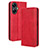 Funda de Cuero Cartera con Soporte Carcasa BY4 para Realme C55 Rojo