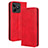 Funda de Cuero Cartera con Soporte Carcasa BY4 para Realme C67 Rojo