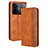 Funda de Cuero Cartera con Soporte Carcasa BY4 para Realme GT3 5G Marron